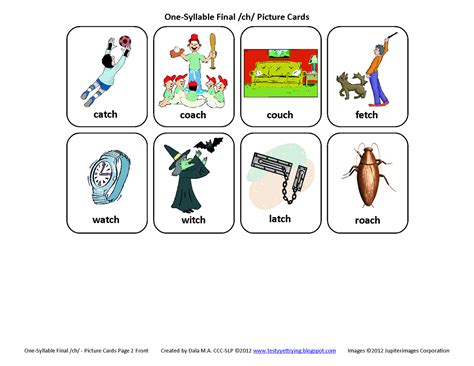 Testy Yet Trying Final Ch Free Speech Therapy Articulation Picture Cards