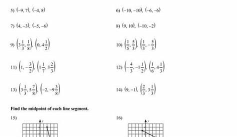 midpoint formula worksheet geometry