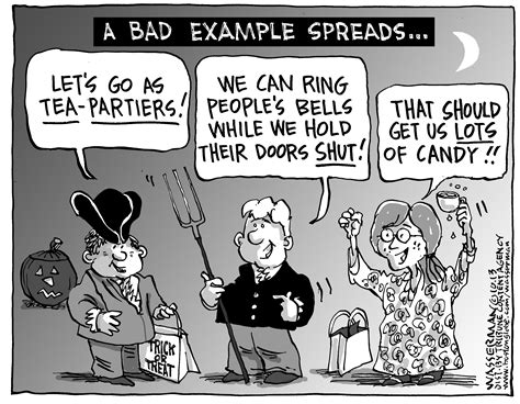 Editorial Cartoon Tea Party Sets Bad Example The Boston Globe