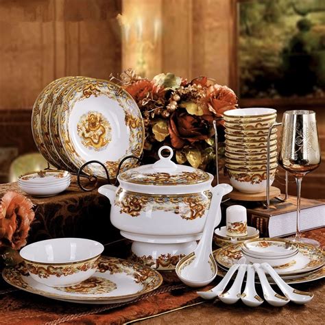 Jingdezhen Ceramic Tableware 56pieces Bone China Tableware Set Hotel