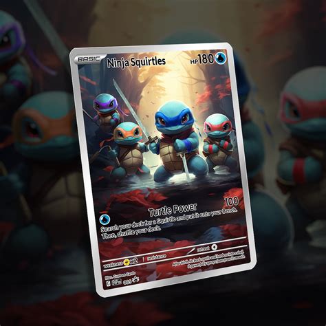 New Ninja Squirtles Card Custom Made Etsy