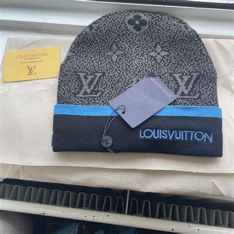 Loui Vuitton My Monogram Eclipse Hat Blue Depop