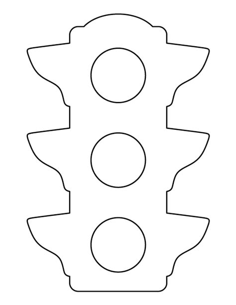 Traffic Light Pattern Use The Printable Outline For Crafts Creating