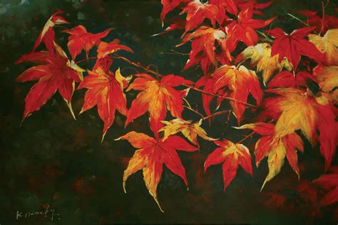 Autumn Leaves Oil Canvas Painting