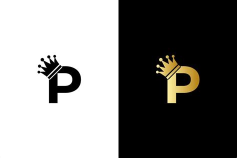 Premium Vector Initial Letter P Crown Logo King Royal Brand Company