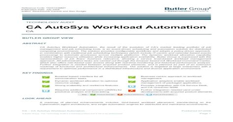 Ca Autosys Workload Automation Pdf Document