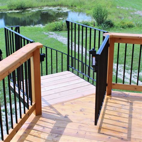 Pool Safety Gate At Deck And Spiral Stair Great Lakes Metal Fabrication
