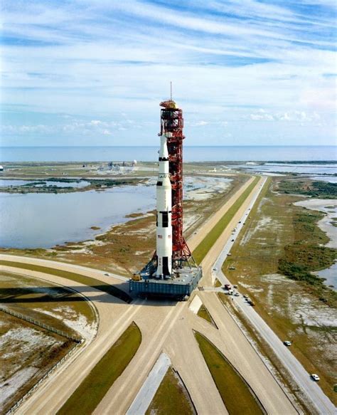 Saturn 5 Awesome A High Angle View At Launch Complex 39 Kennedy