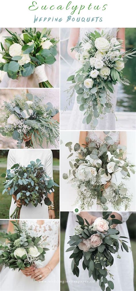 Eucalyptus Wedding Bouquets Bridal Bouquets Spring Rustic Wedding