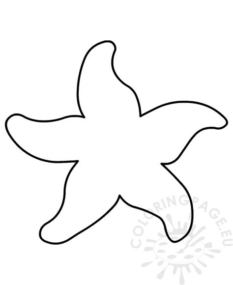 Printing the pdf of this ocean coloring page will produce the best results. Starfish Template Outline - Coloring Page