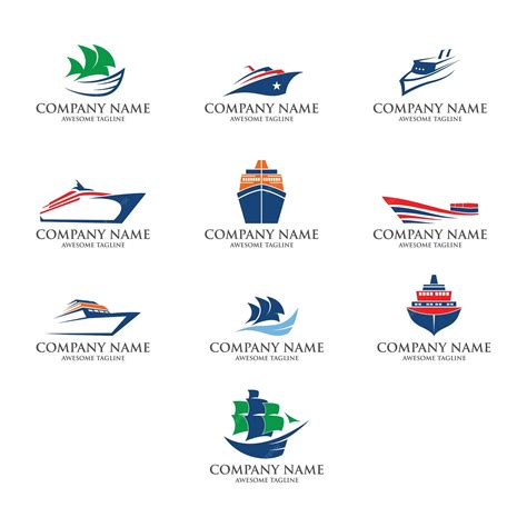 Premium Vector Ship Logo Set