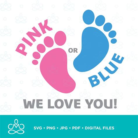 Gender Reveal Pink Or Blue Svg Png  Pdf Printable Etsy