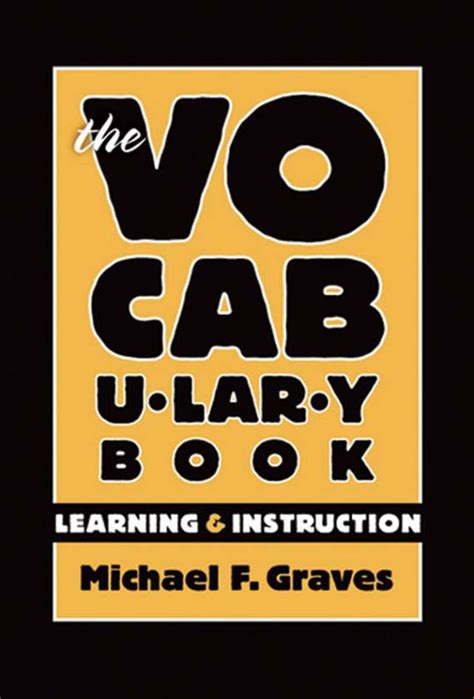 The Vocabulary Book 9780807746271 Teachers College Press