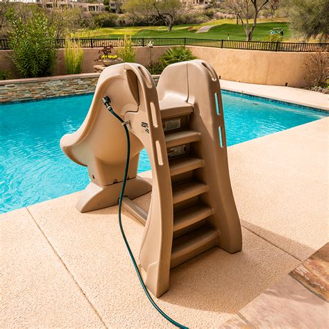 Slideaway Safe Removable Inground Pool Slide Taupe Pool Supplies Canada
