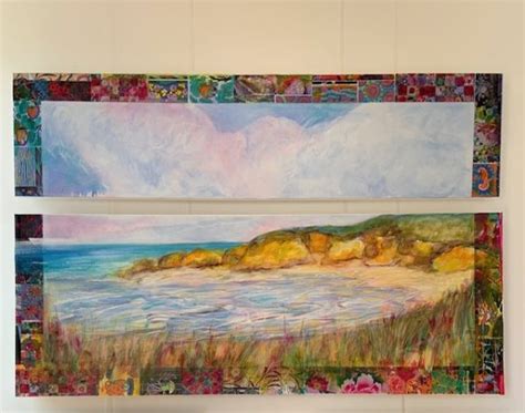 Torquay Surf Beach Diptych Eagles Nest Fine Art Gallery