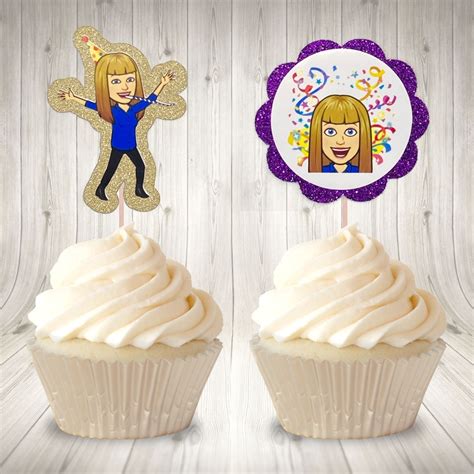Bitmoji Cupcake Topper Birthday Cupcake Topper Bitmoji Etsy