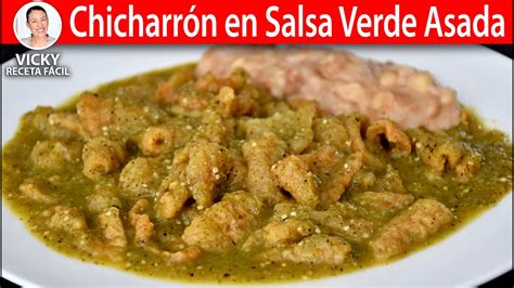 Chicharron En Salsa Verde Asada Vicky Receta Facil Youtube