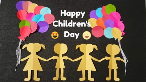 Childrens Day Craft Ideas Origami Paper Boy And Girl Chain Children