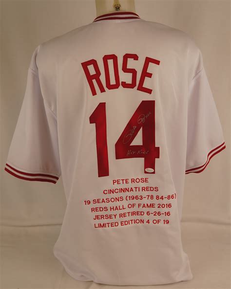 Pete rose autographed jersey jsa authenticated this is a hand autographed jersey signed by pete rose. Lot Detail - Pete Rose Autographed & Embroidered ...