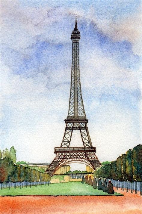 Eiffel Tower In Paris Painting By Susan Wilhoit