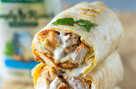 La recette facile de wrap au poulet à la sauce ranch