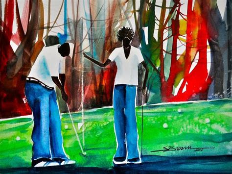 Explore global cuisines, particularly those in which vegetarian dishes are standard fare such as african, caribbean, chinese, indian, indonesian, middle eastern, and thai. Summer Golf Watercolor Print African American Art