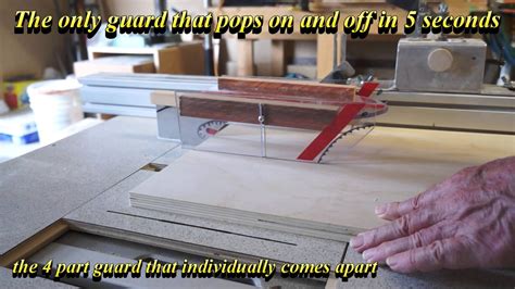 A table saw blade guard works to protect you as you use the saw, as well as acts as a trap for sawdust. How to the drop in and off table saw guard in 5 secs | Diy ...