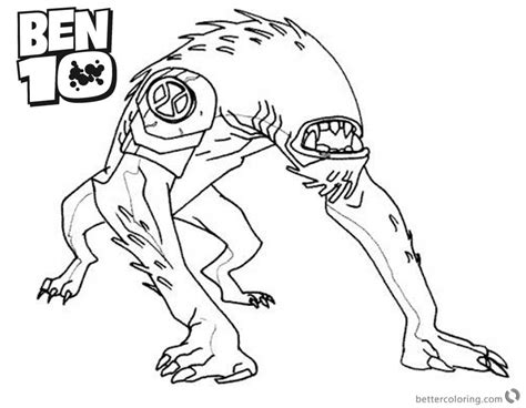 There are several safeguards about the omnitrix including. Ben 10 Coloring Pages Alien Force Wildmutt Outline - Free ...