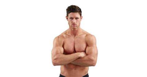 Muscular Man With Arms Crossed Stock Footage Video 100