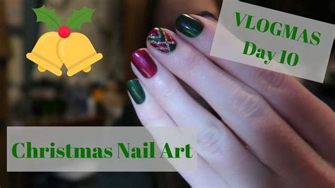 Vlogmas Day 10 Christmas Nail Art Christmas Party Youtube