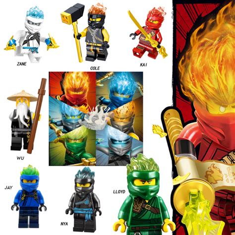 Lego Ninjago Forbidden Spinjitsu Elemental Set Golden Lloyd Master Wu