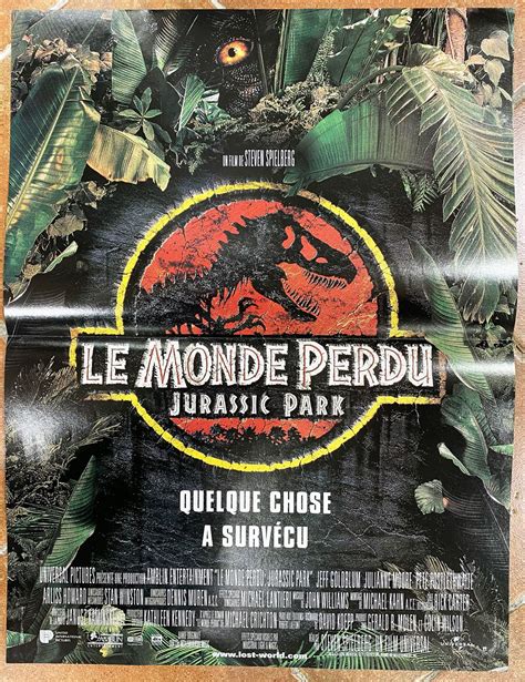 Jurassic Park Le Monde Perdu Affiche 40x60cm Universal Pictures 1997