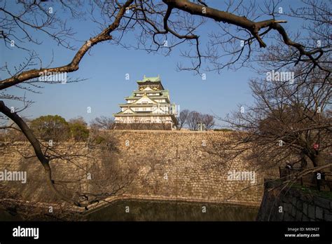 Historic Osaka Castle In Japan Stock Photo Alamy