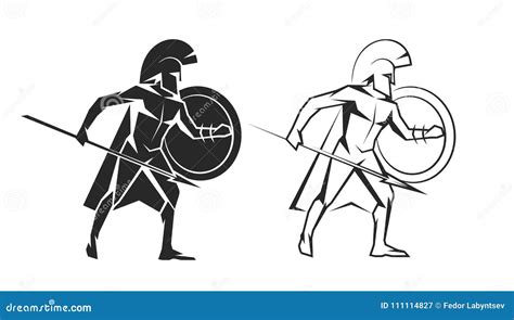 Spartan Warrior Illustration Stock Vector Illustration Of Gladiator