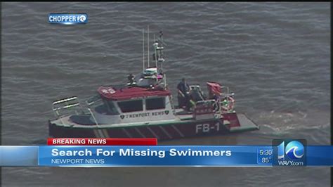 Search For Missing Swimmers In Newport News Youtube