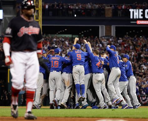 Cubs Win First Series Title Since 1908 Beat Indians In Game 7
