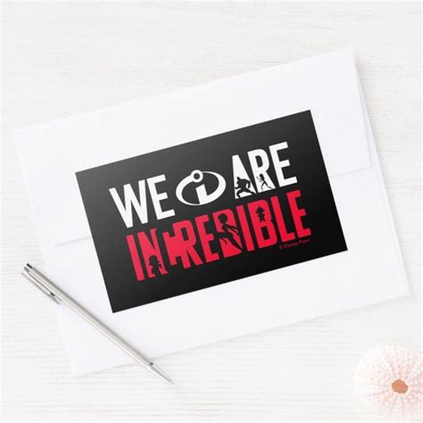 The Incredibles 2 We Are Incredible Rectangular Sticker Affiliate
