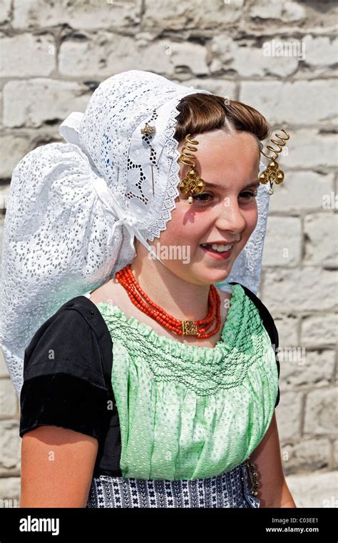 Girl Wearing Traditional Costume Of The Zeeland Province Middelburg