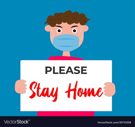 Stay Home On Warning Covid19 19 Banner Coronavirus