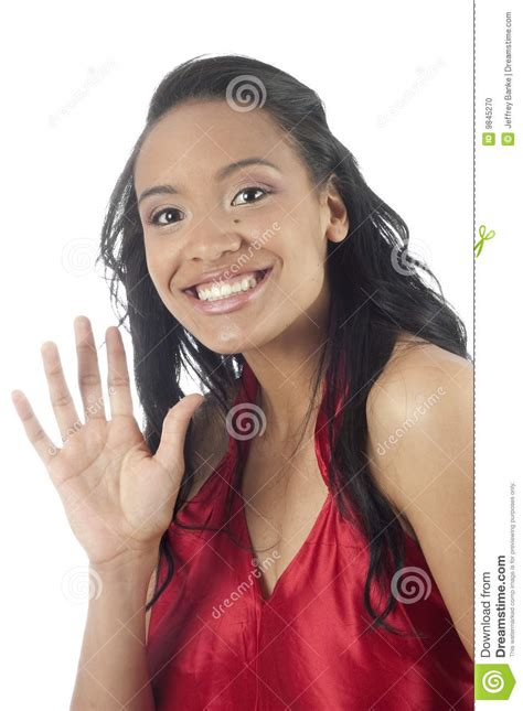Beautiful Young African American Woman Smiling Stock Photo Image Of
