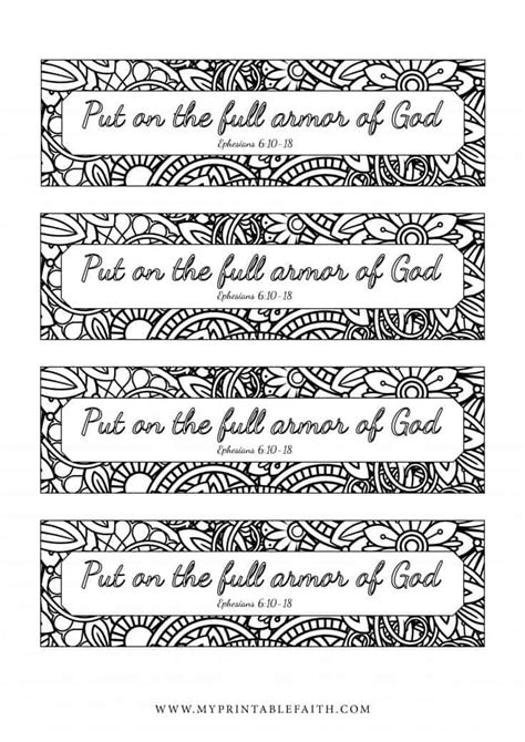 You could also print the image by clicking the print button above the image. Printable Armor of God Bookmarks - My Printable Faith