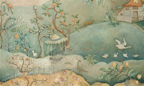 Zoë Design Hand Painted Chinoiserie Mural Wallpaper