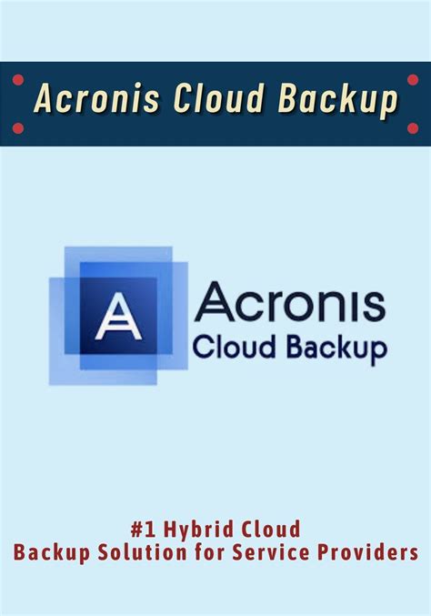 Acronis Cloud Backup Impressive Star
