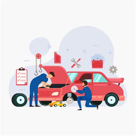 Car Service And Repair Design Concept Vector Illustration 2160022