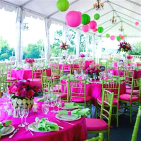 My Pink And Green Wedding Green Wedding Decorations Pink Wedding