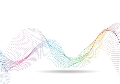 Vector Rainbow Waves Lines Gradient Colorful On White Background 581153