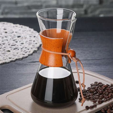 Jual Transparent Pour Over Coffee Maker Glass Carafe Hand Drip Coffee