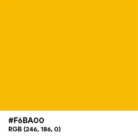 Gold Traditional Color Hex Code Is F6ba00