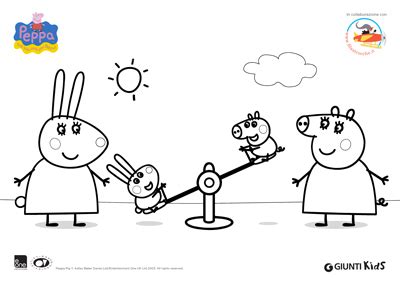 Il più grande archivio di disegni da colorare gratuiti: » Peppa Pig: disegni da colorare: George ai giardinetti
