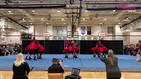 Dads Perform Cheerleading Routine To Support Daughters Youtube